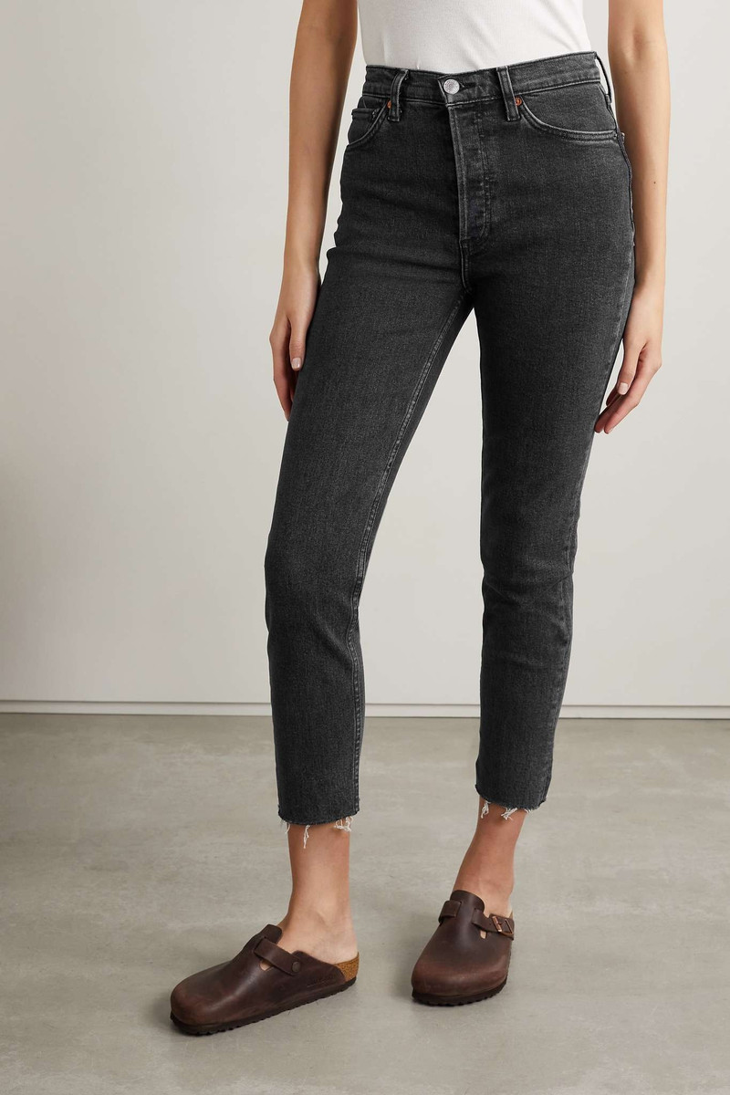 90s High-Rise Ankle Crop distressed skinny jeans - 1