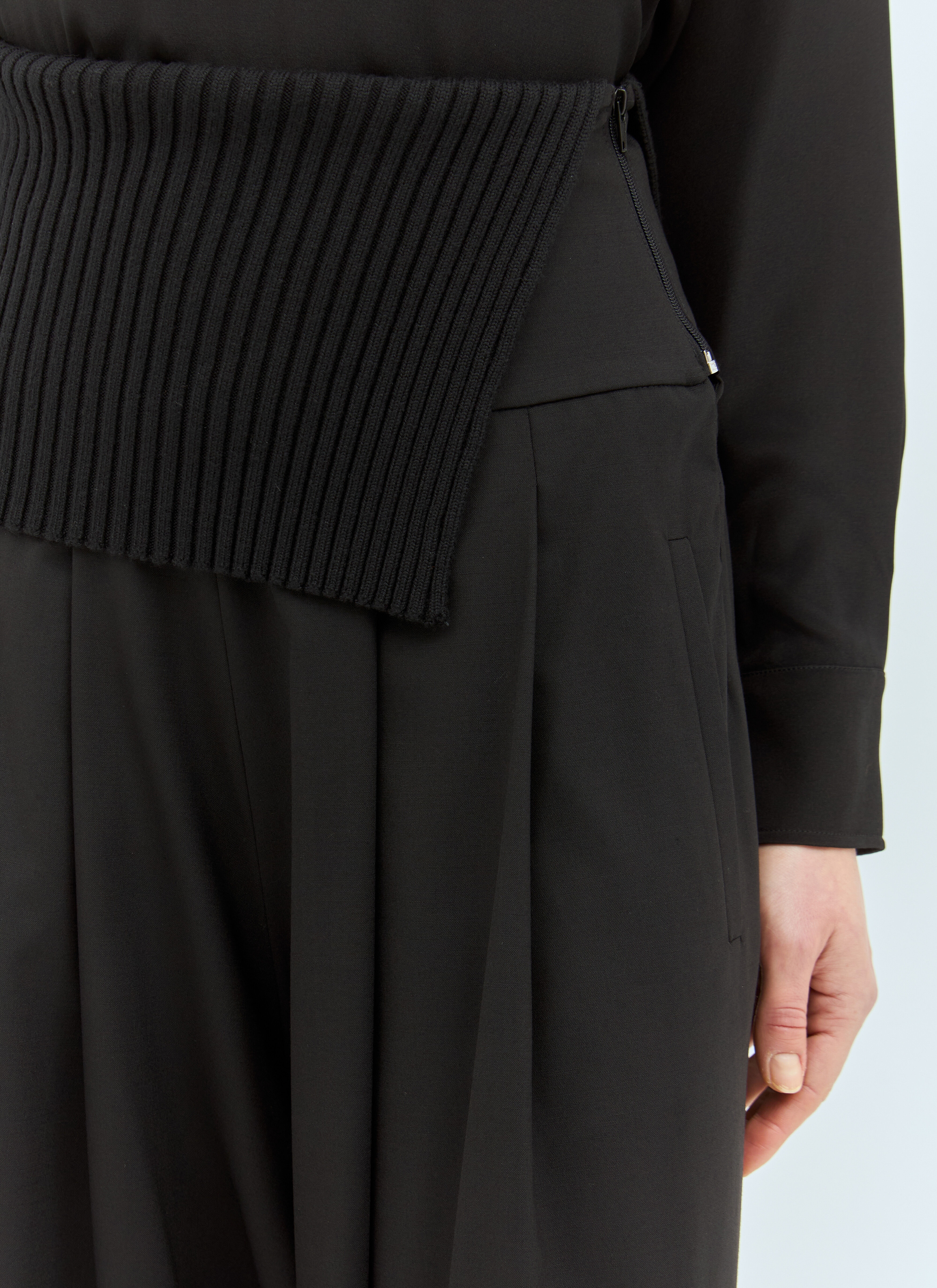Long Stretch Wool Pants - 3
