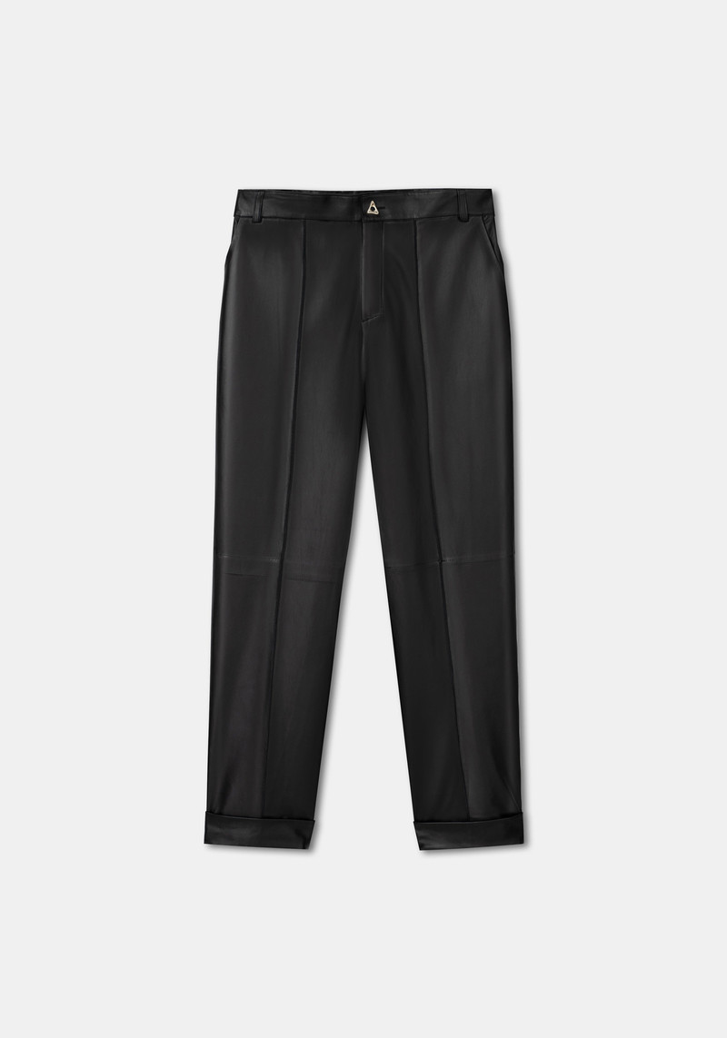 ZIMA Leather cuffed pants 1