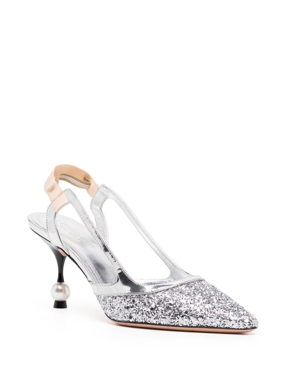75mm rhinestone-embellished pumps - 2