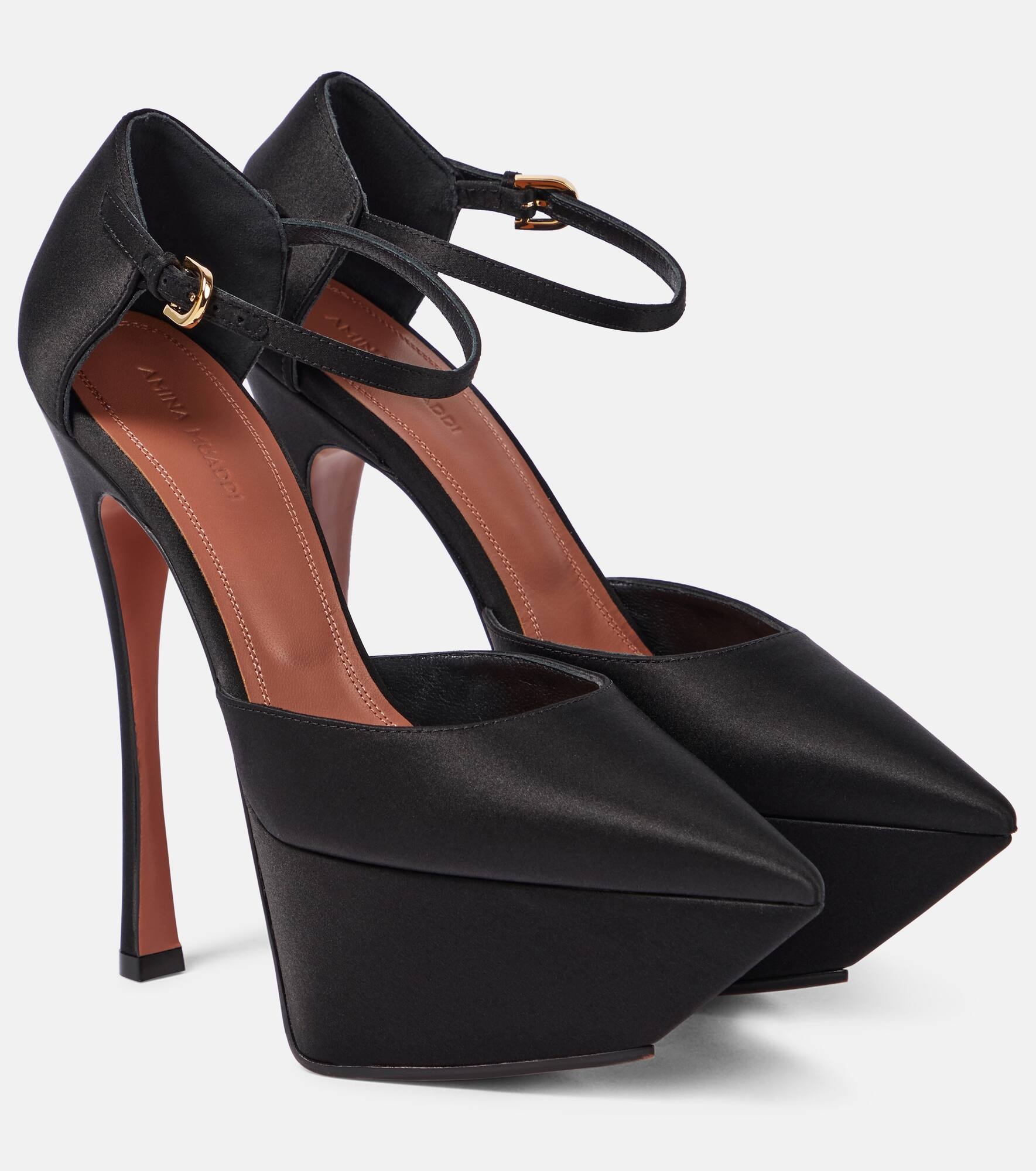 Yigit satin platform pumps - 1