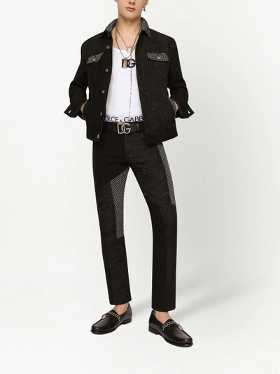 Dolce & Gabbana patchwork slim fit trousers outlook