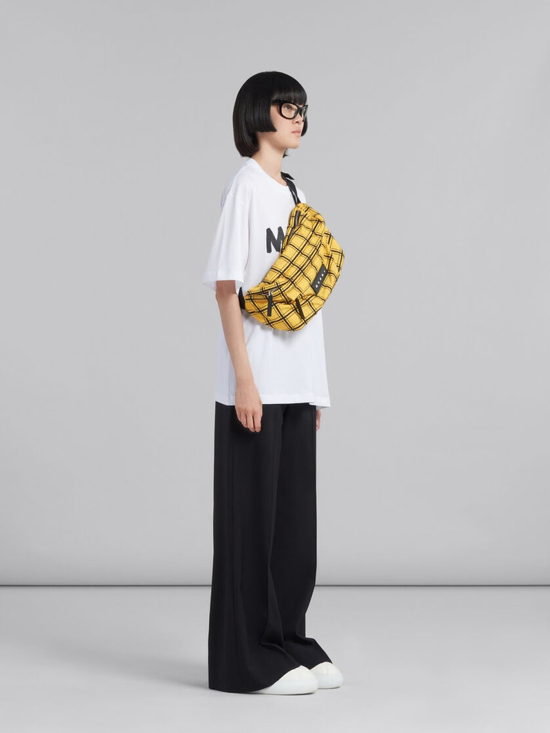 BLACK TROPICAL WOOL PALAZZO TROUSERS 5