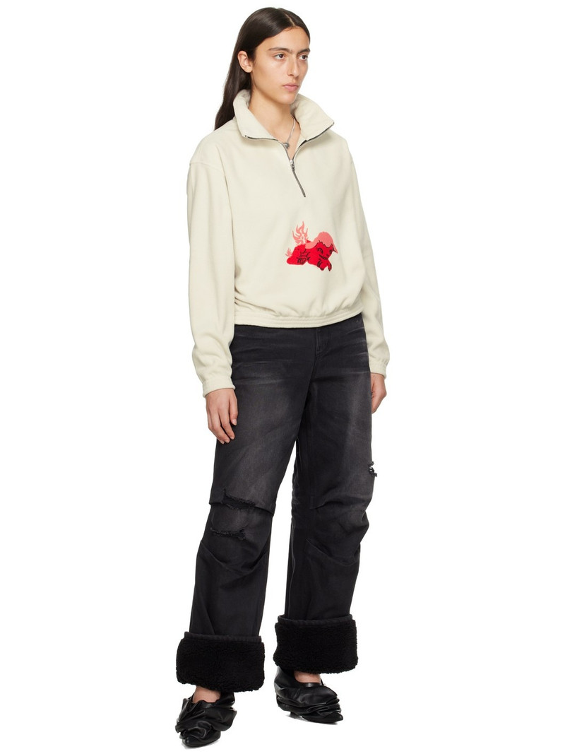 We11done Black Shearling Jeans outlook