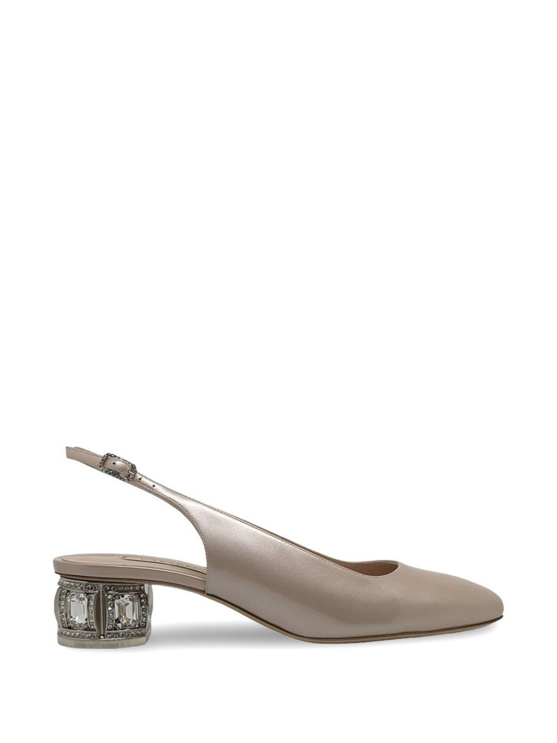 crystal-embellished slingback pumps 1