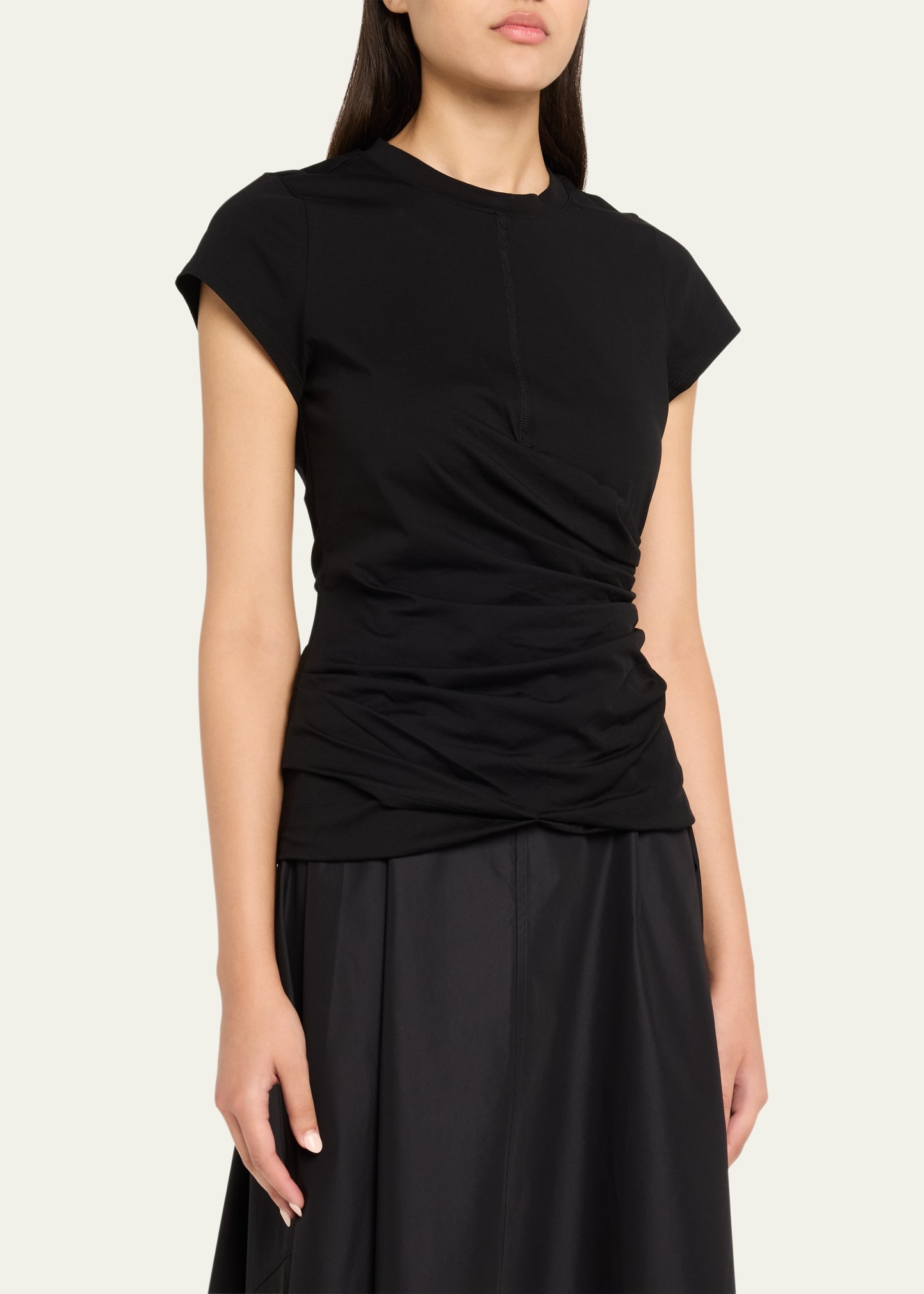 Draped Short-Sleeve Tee - 4