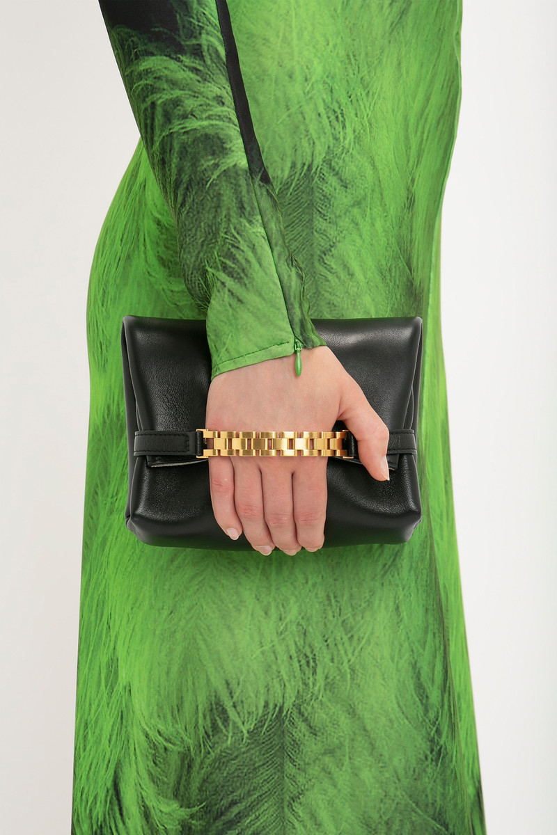 Dolman Midi Dress In Green Digital Feather Print 9