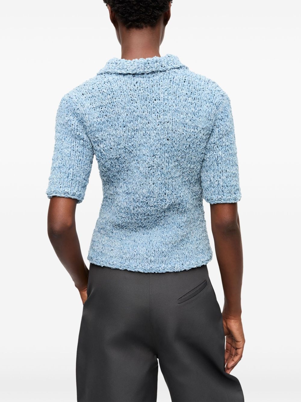 knitted polo shirt - 4