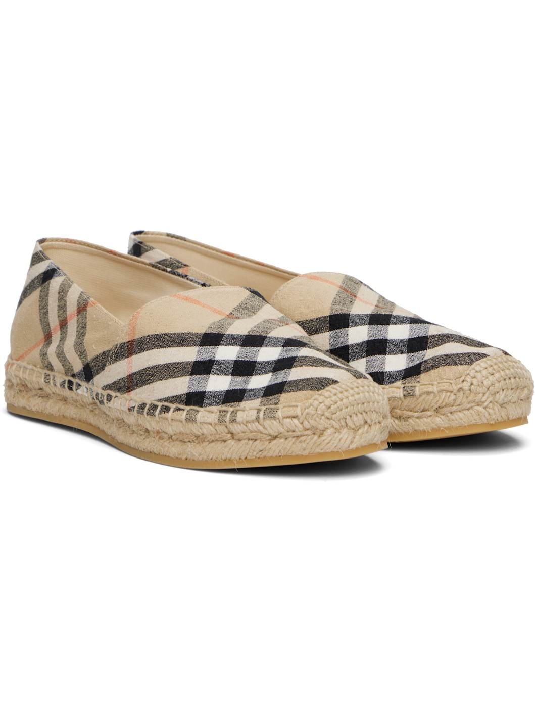 Beige Check Mews Espadrilles​ - 4