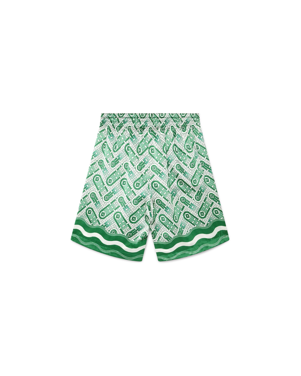 Ping Pong Monogram Silk Shorts - 1