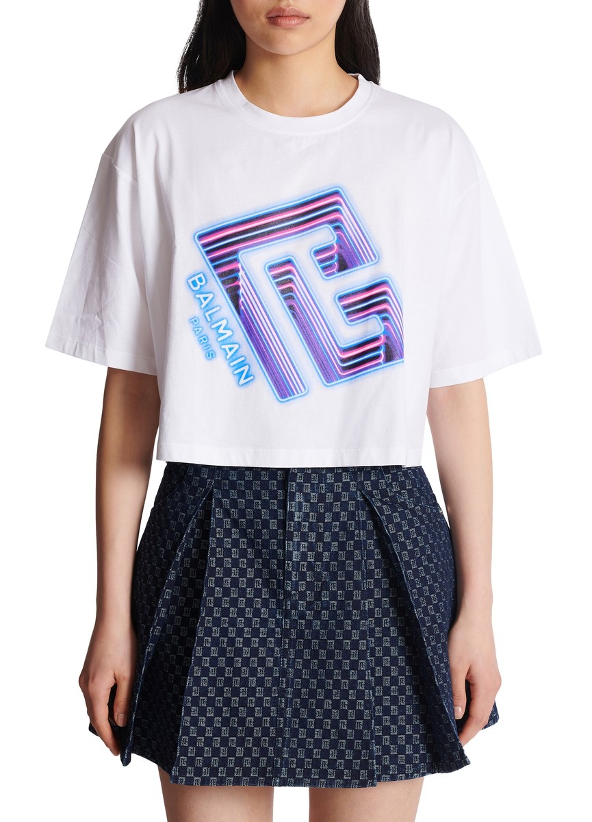 Short T-Shirt with Neon print - 2