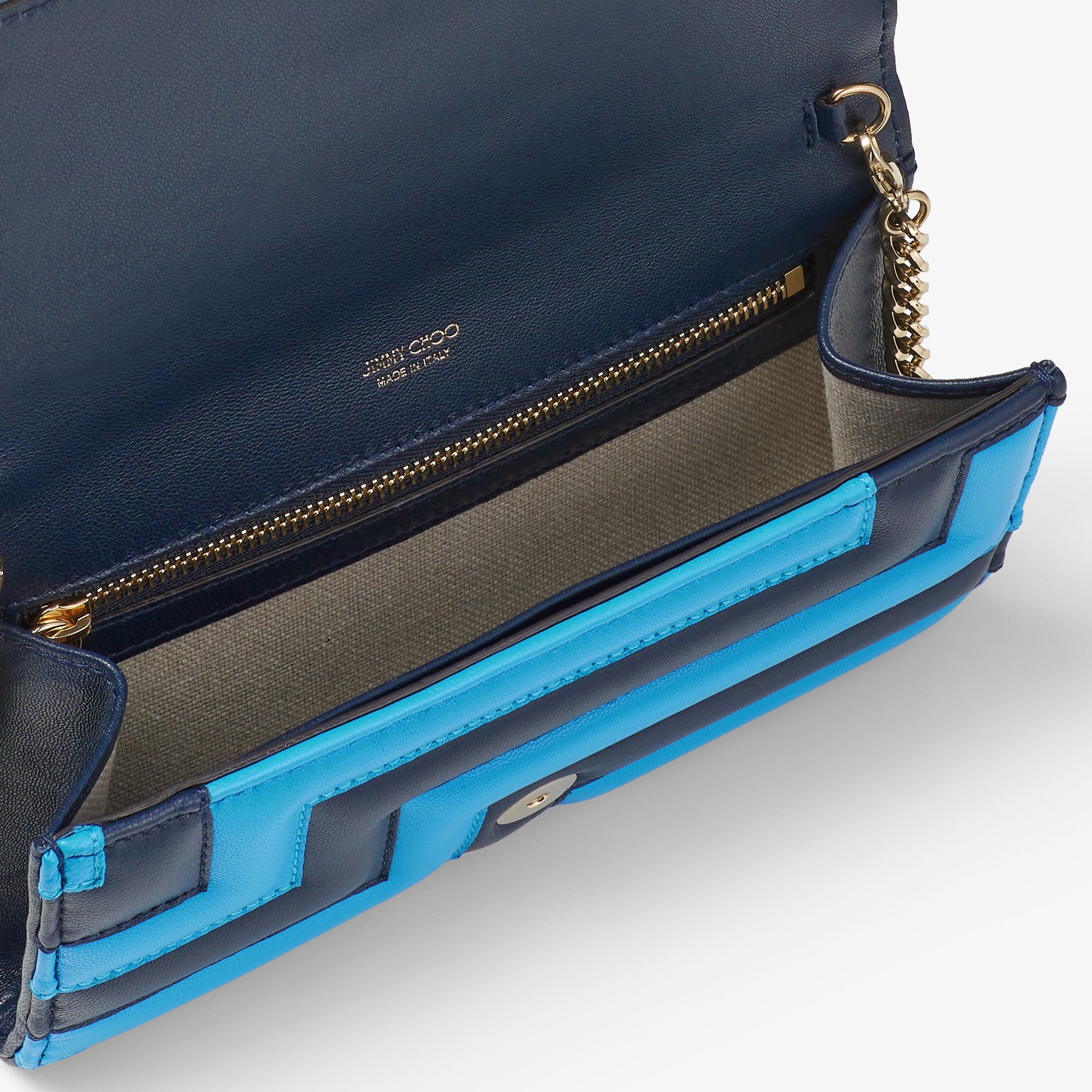 Avenue Wallet with Chain
Navy and Sky Avenue Nappa Leather Wallet with Chain - 4