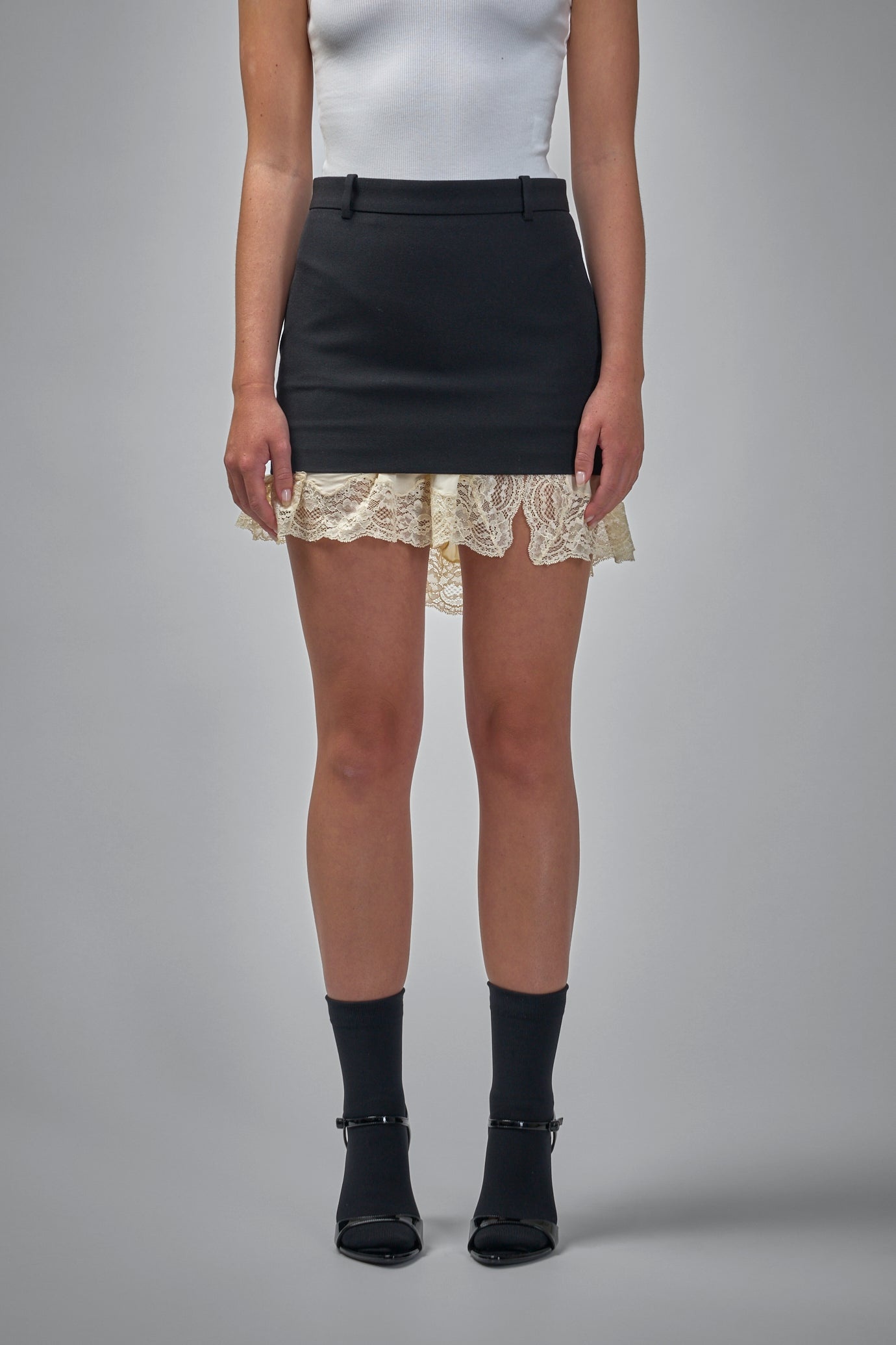 Lingerie Mini Tailored Skirt - 1