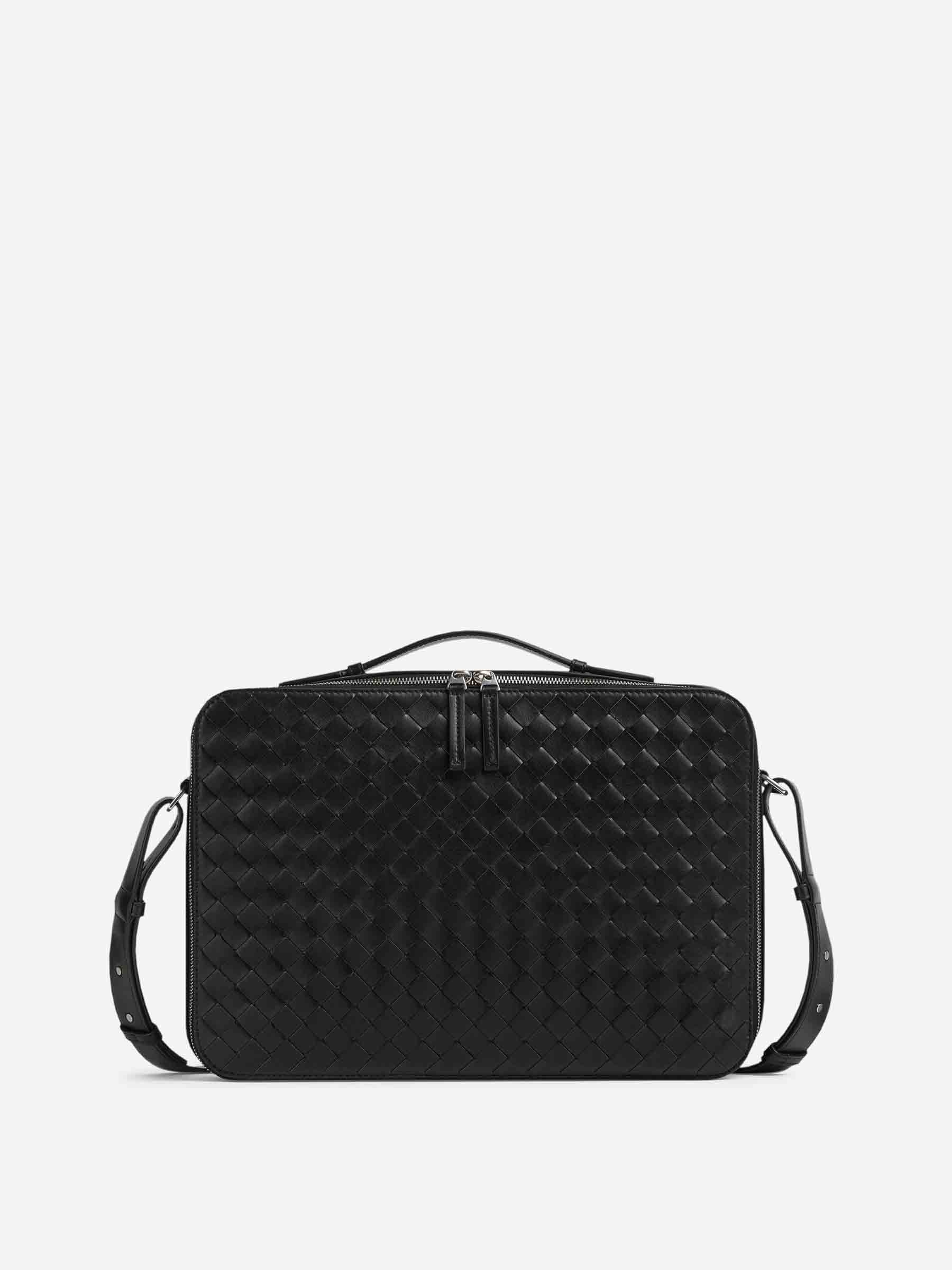 INTRECCIATO LEATHER BRIEFCASE - 1