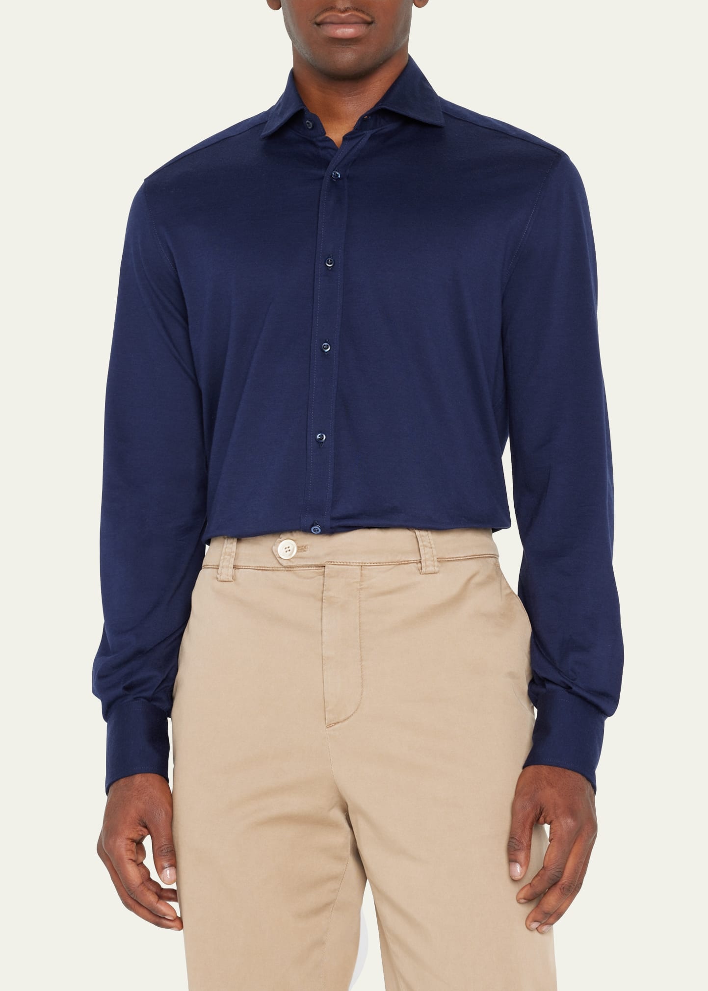 Men's Jersey Knit Sport Shirt - 4