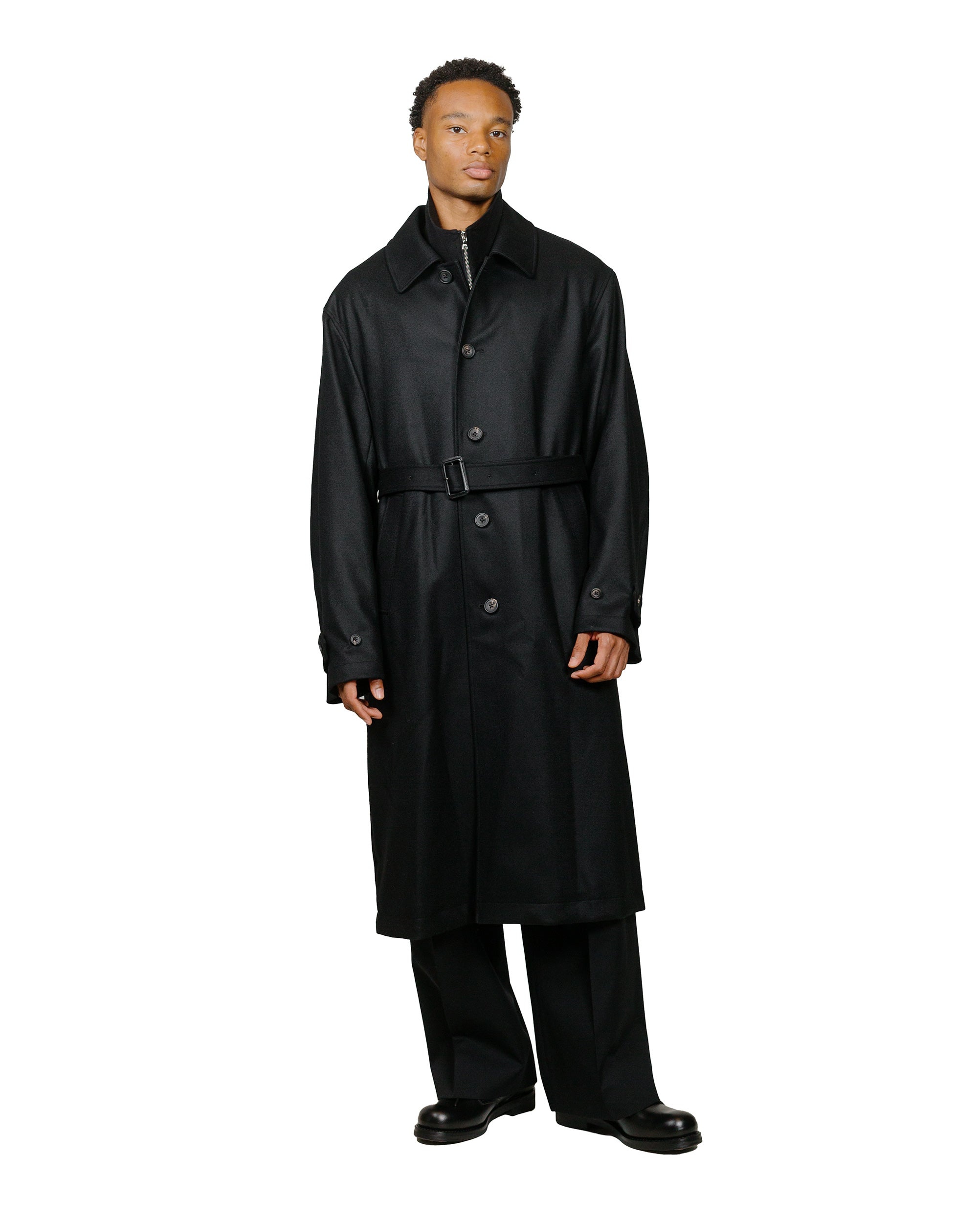 Oversized Investigated Coat Black - 2
