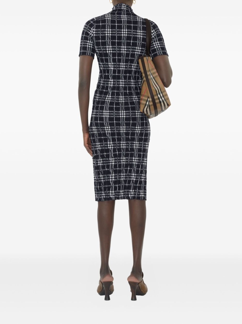 check-print dress - 4