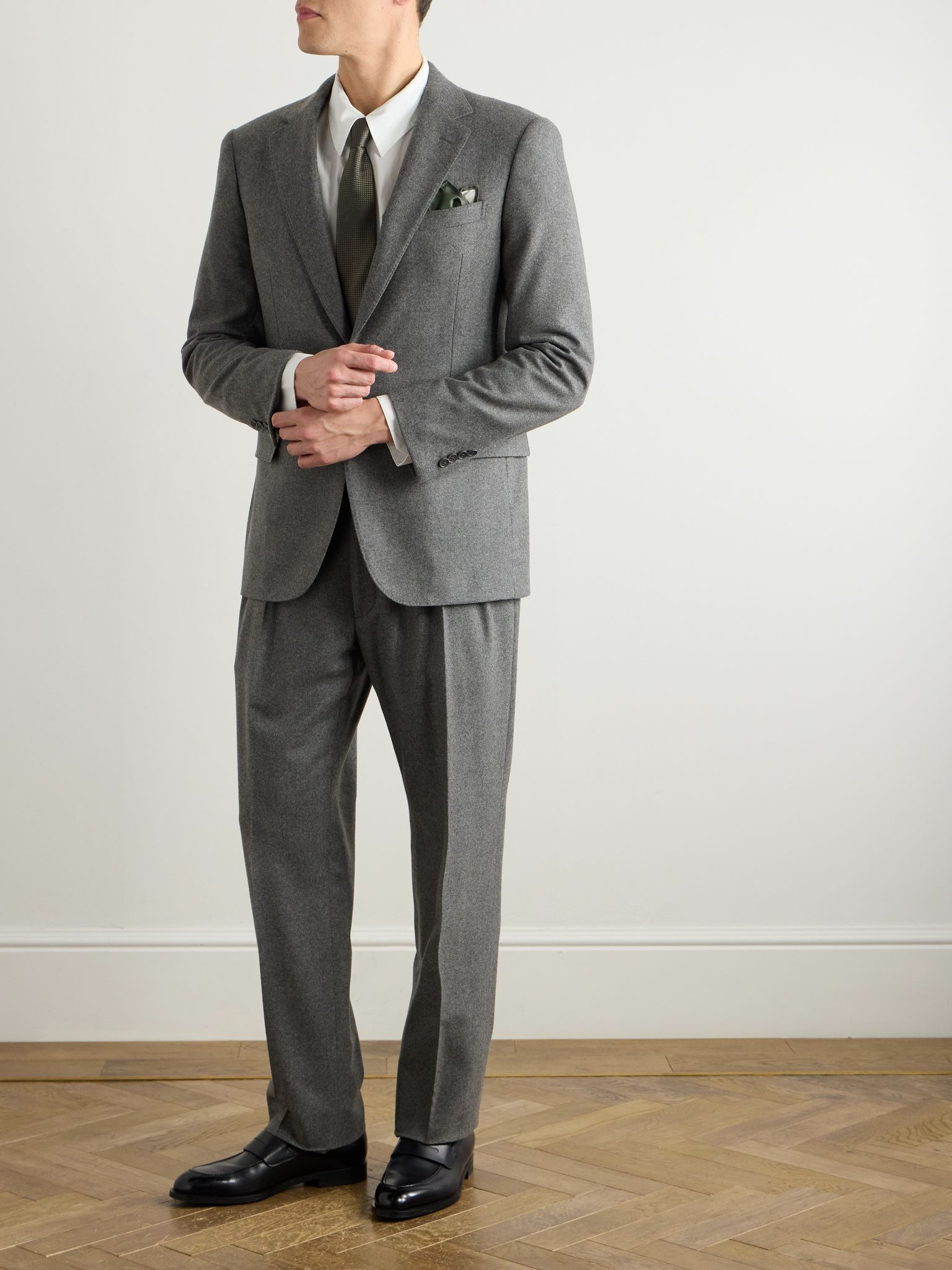 Gregory Wool-Flannel Suit Jacket Gray - 2
