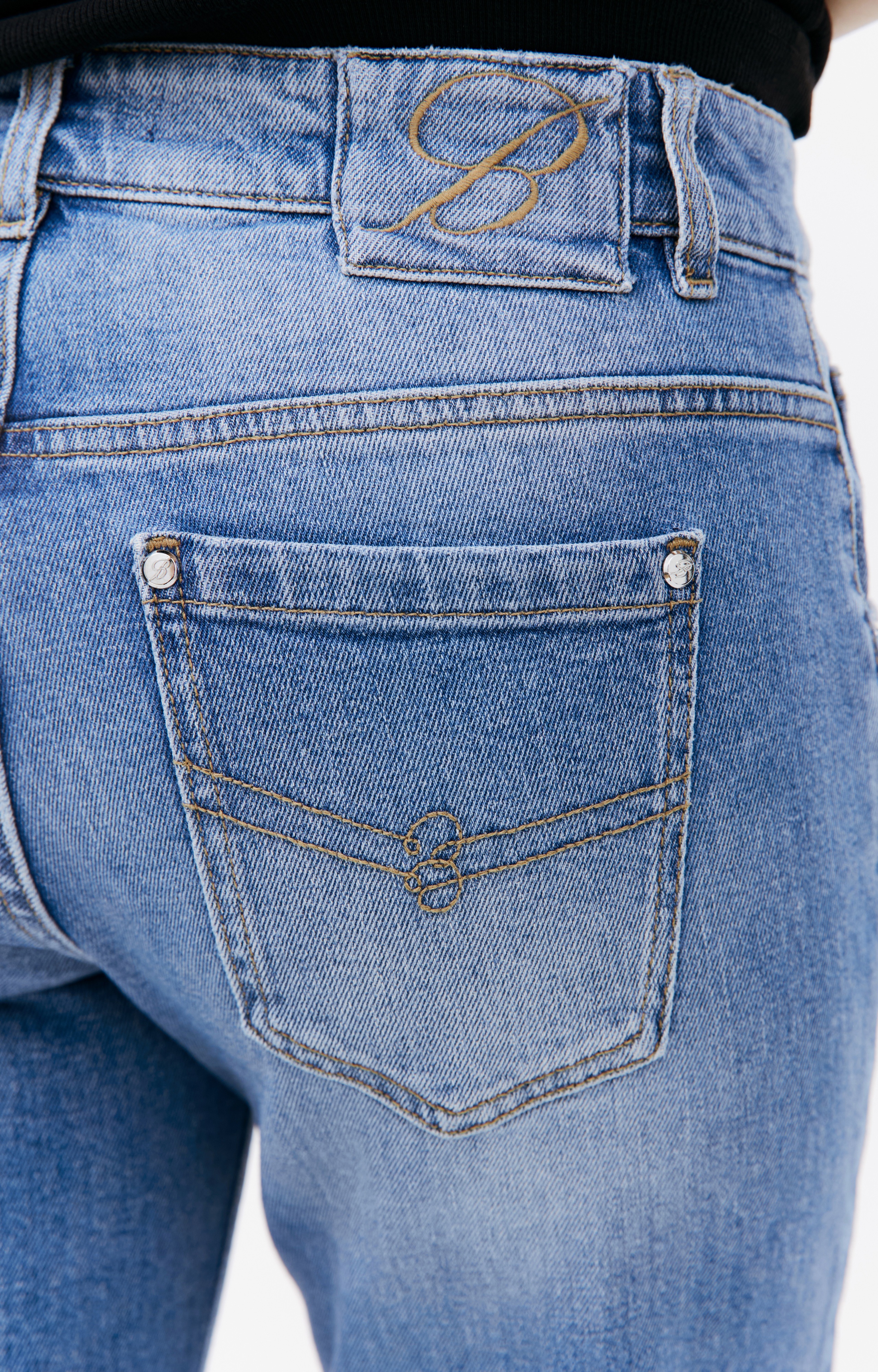 BLUE STRAIGHT JEANS - 5