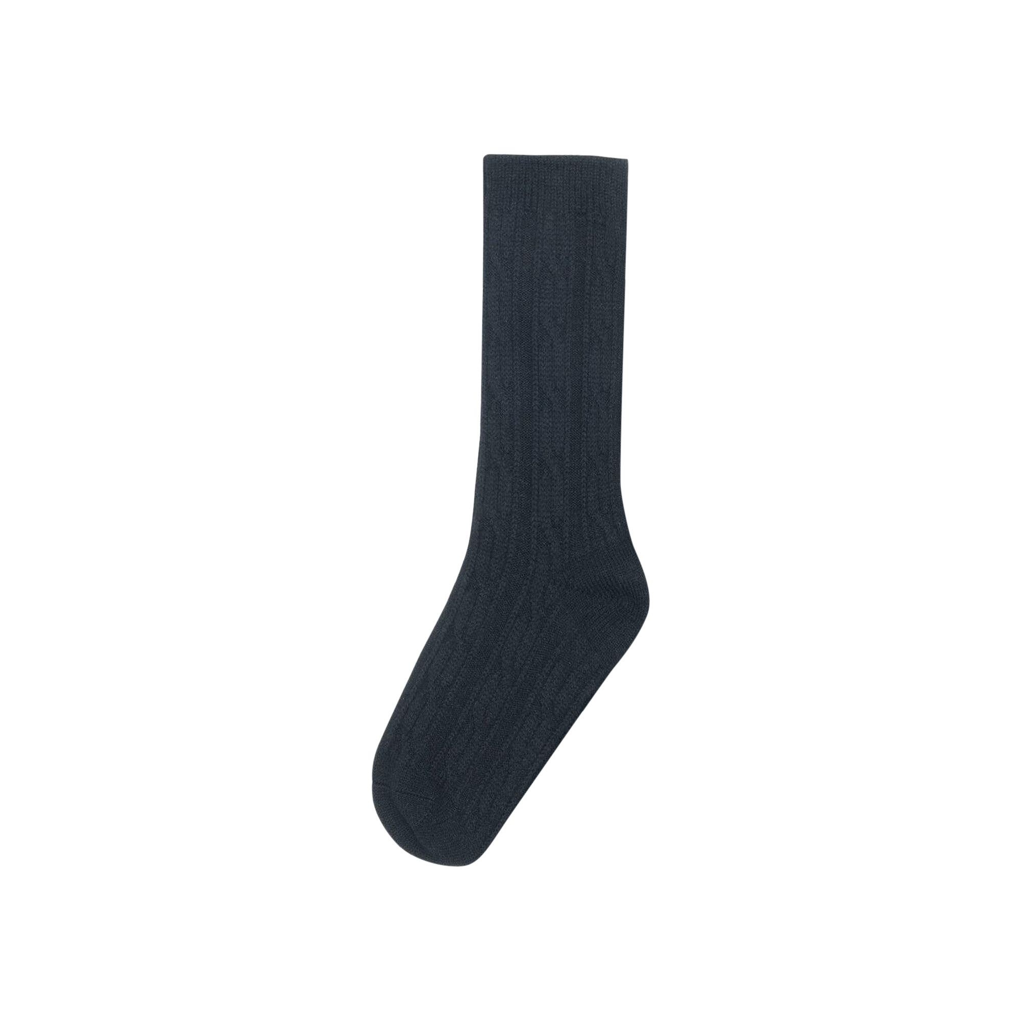 Stussy Cable Knit S Dress Socks 'Black' - 1