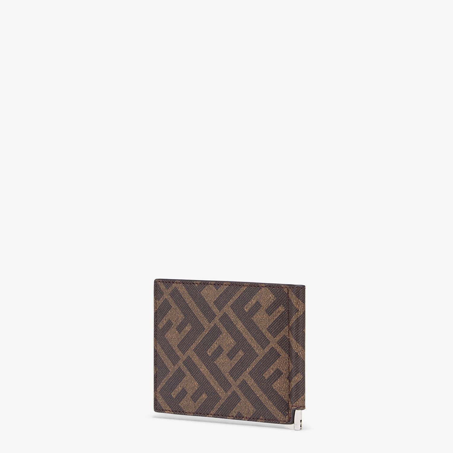 Brown fabric money clip - 2