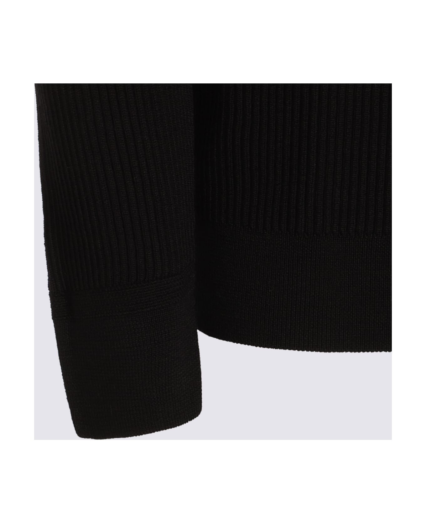 Black Wool Knitwear - 4