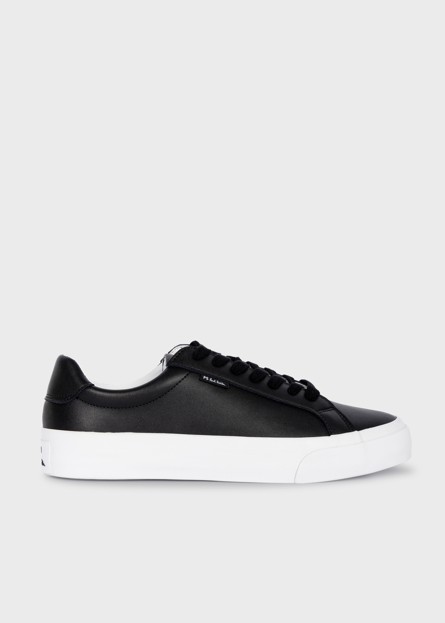 Black Leather 'Amos' Trainers - 1