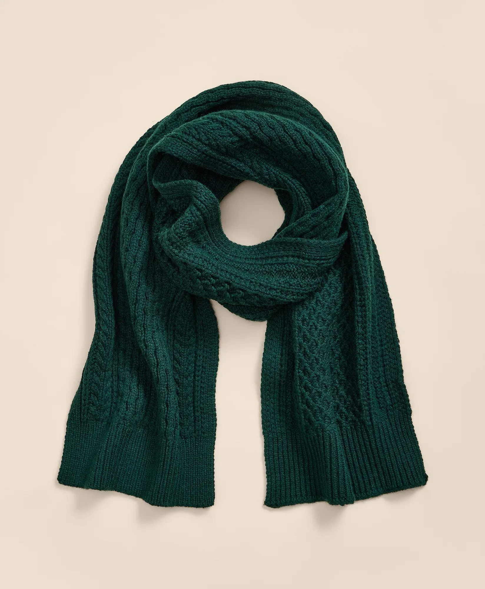 Merino Wool Aran Scarf - 1