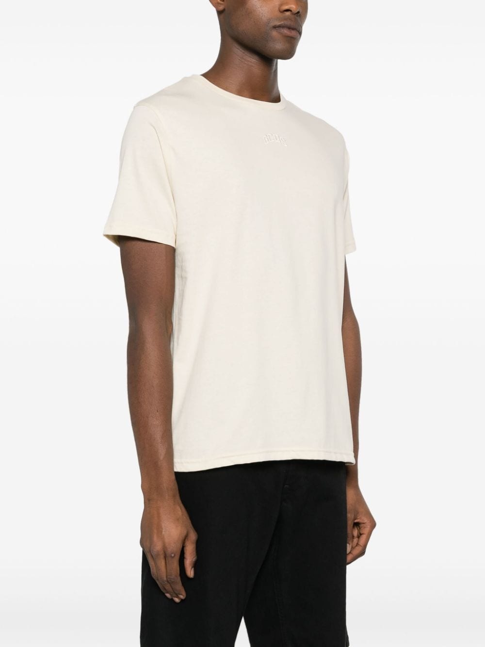 logo-embroidered cotton T-shirt - 3