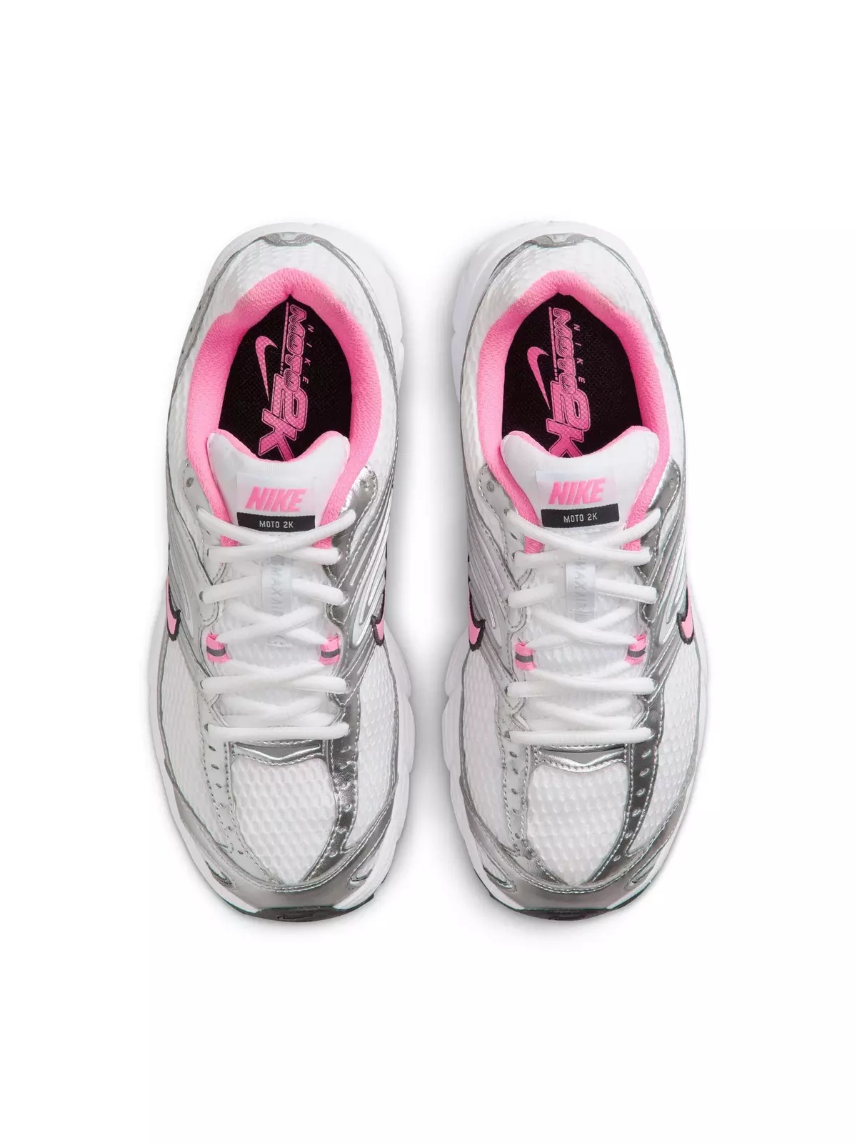 Air Max Moto 2K "White/Pink Spell/Metallic Silver/Black" Women's Shoe - 7