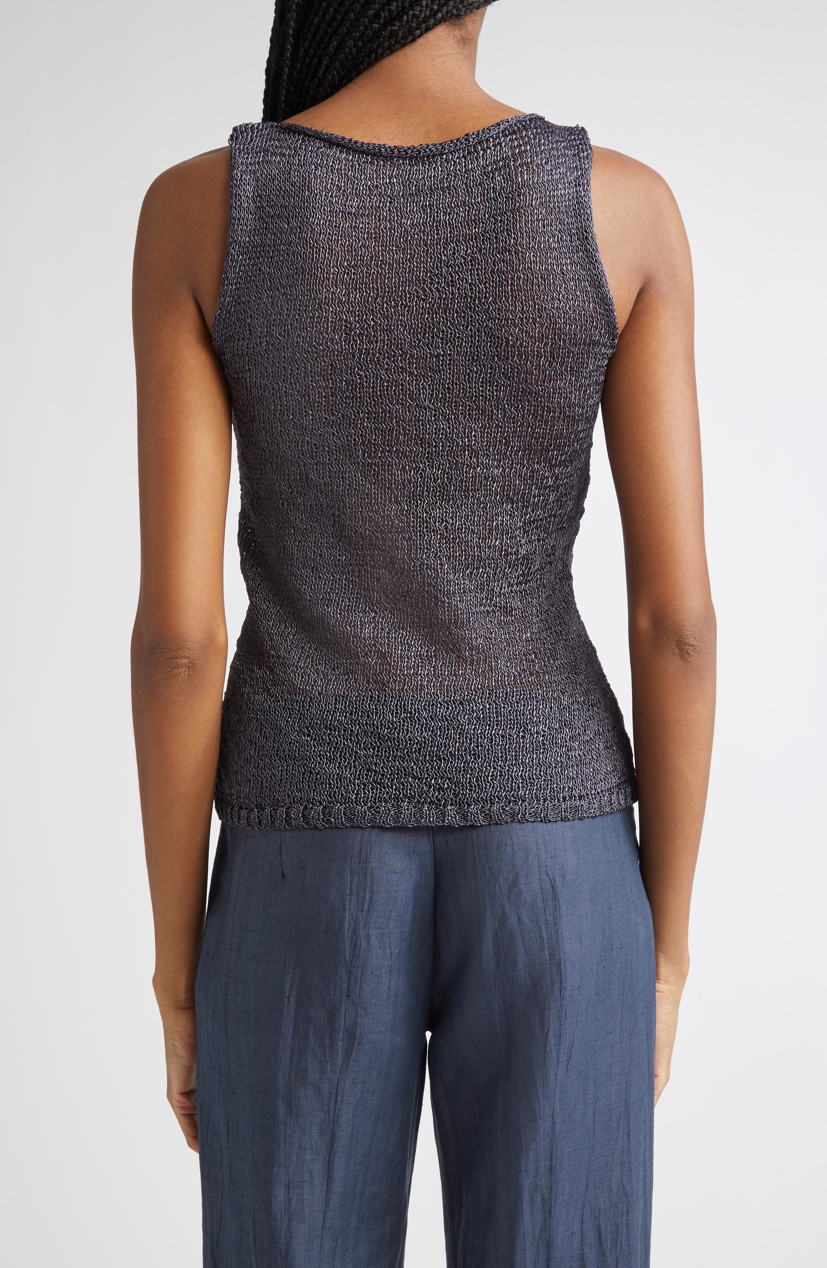 Paloma Wool Skipp Floral Embroidered Sleeveless Top in Dark Grey at Nordstrom - 3