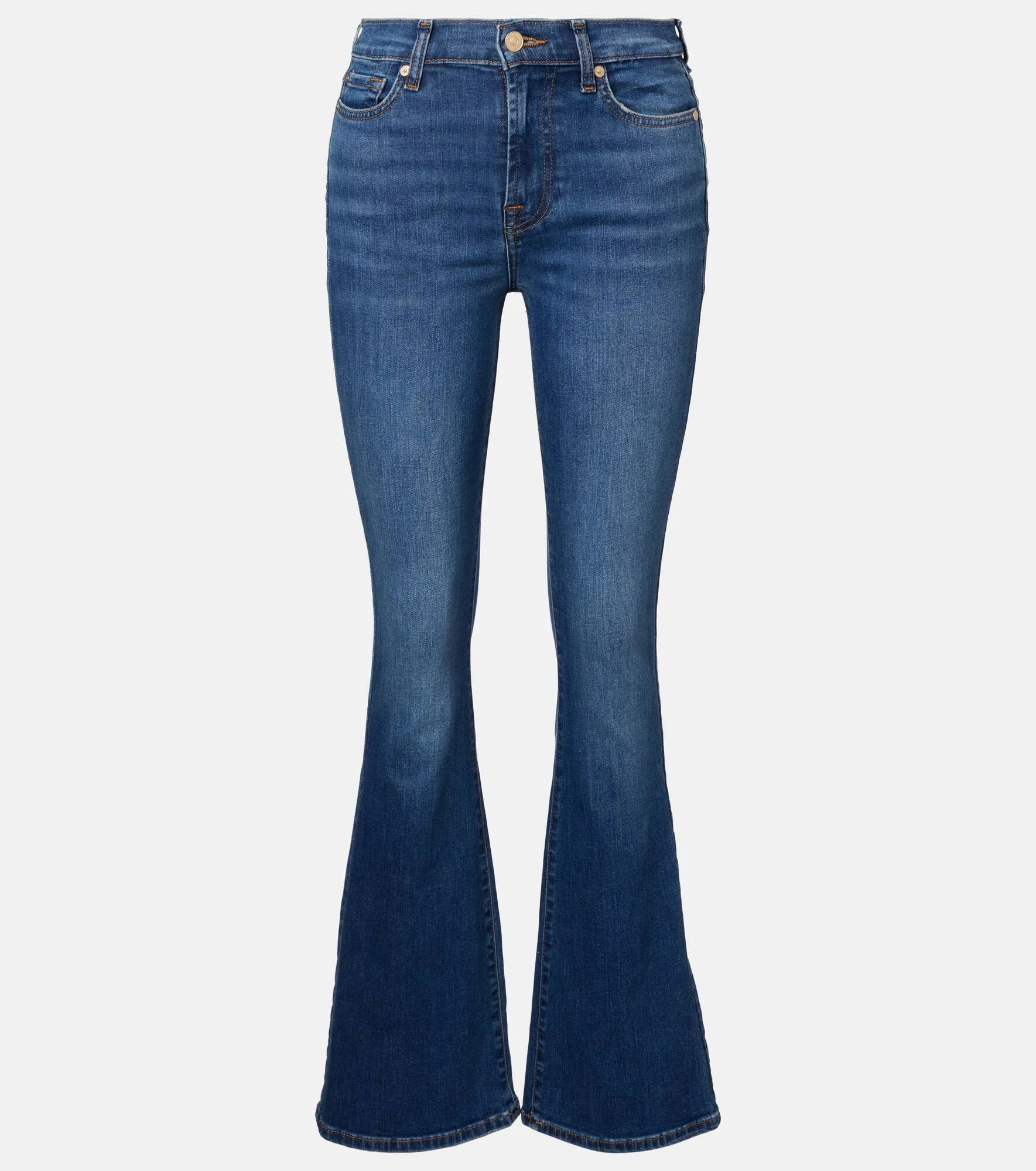 Mid-rise flared jeans - 1