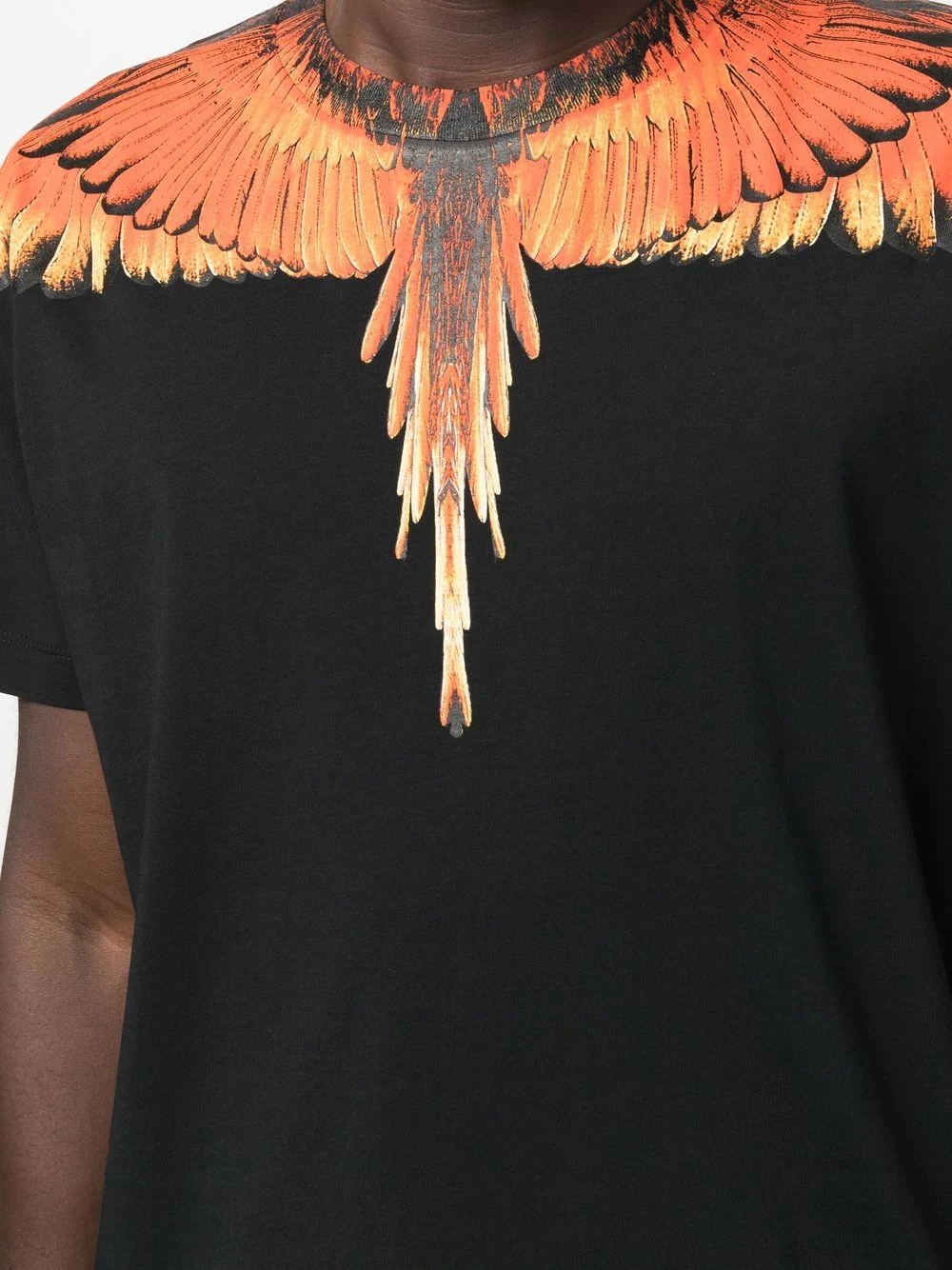 Wings print cotton T-shirt - 5