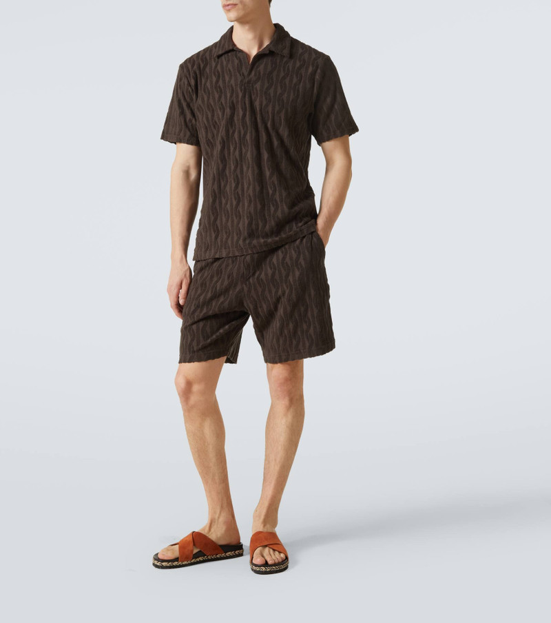 FRESCOBOL CARIOCA Faustino cotton terry jacquard polo shirt outlook