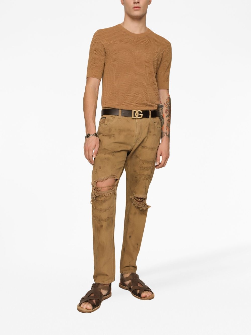 ripped slim-fit jeans - 2