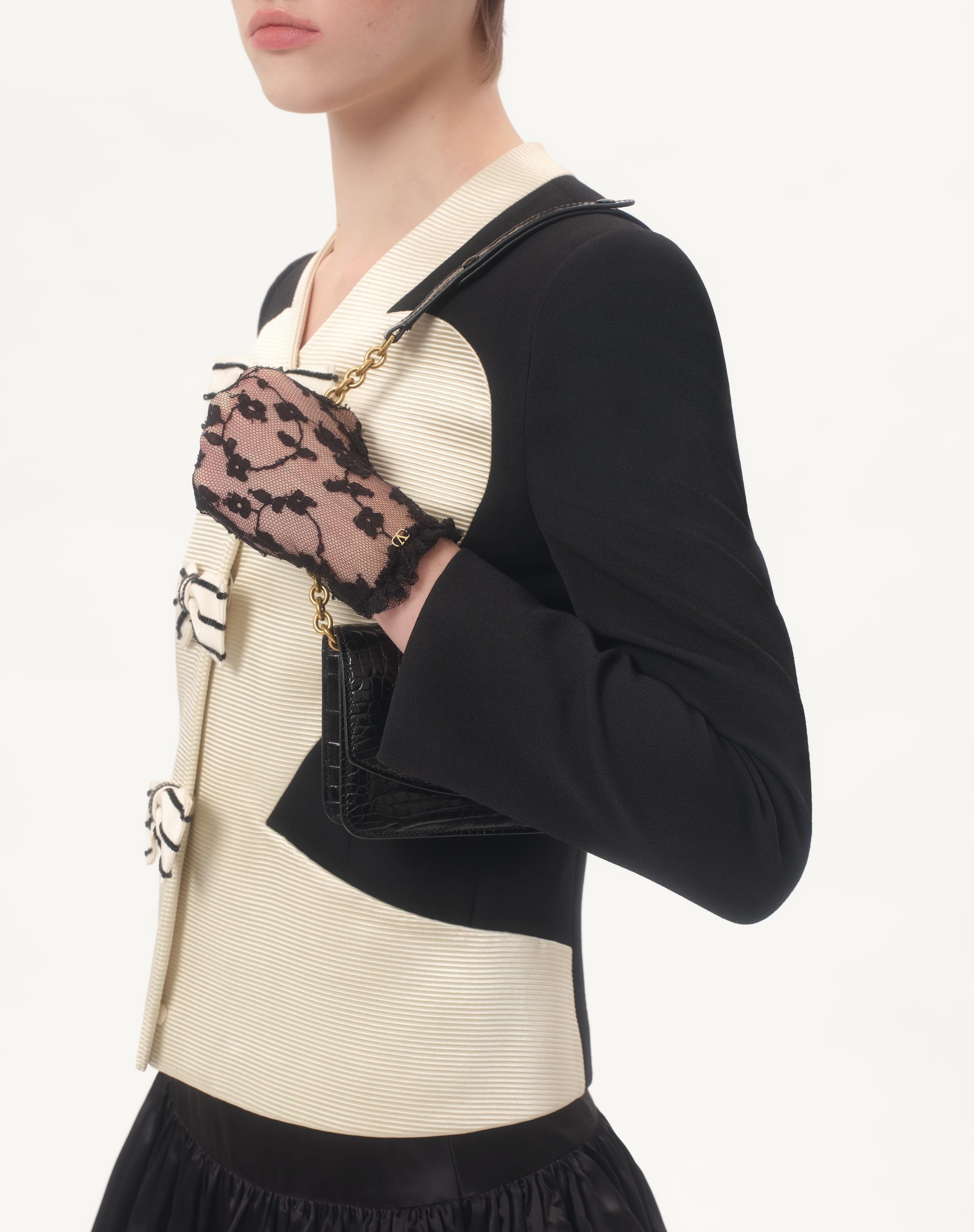 JACKET WITH EMBROIDERED BOWS - 3