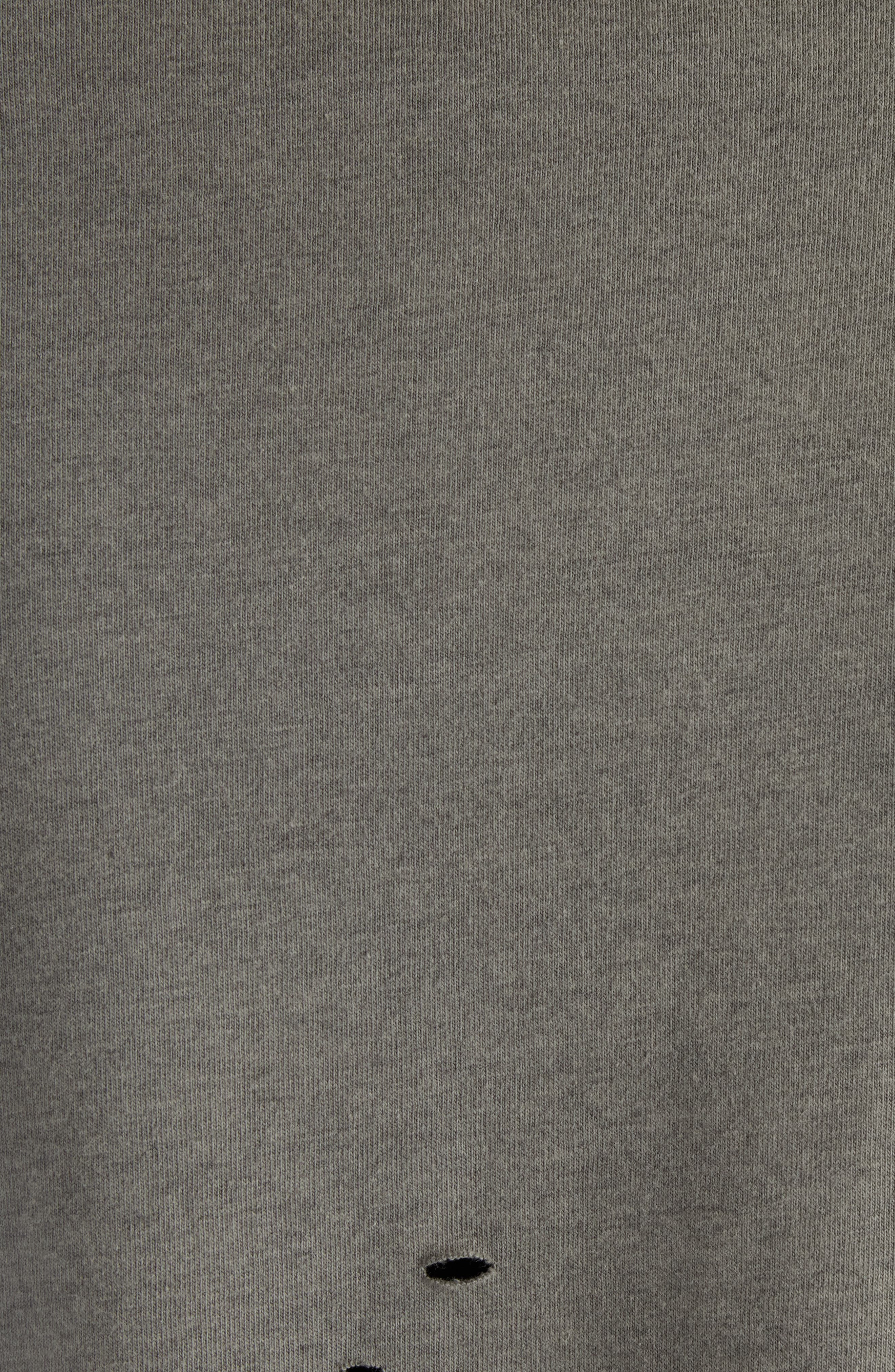 Acne Studios Oversize Ripped Logo Graphic T-Shirt in Moss Green at Nordstrom - 6
