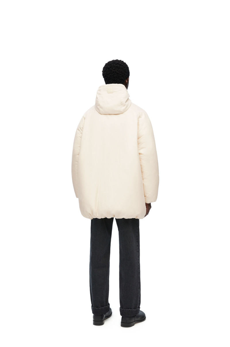 Padded bomber coat in technical cotton 3
