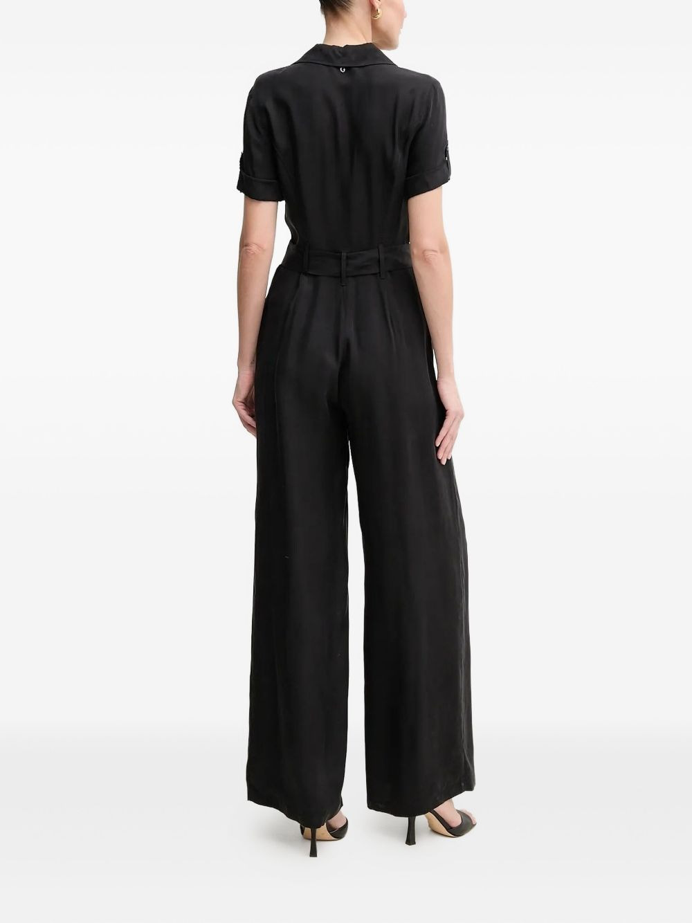 belted flap-pocket jumpsuit - 3