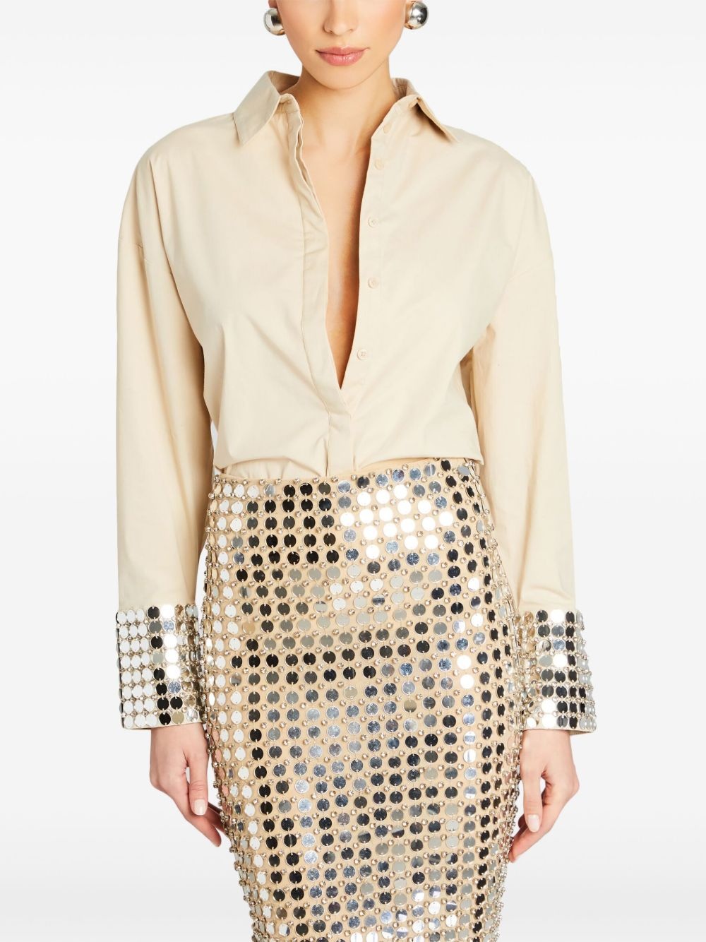 Ozella disc-embellished shirt - 5