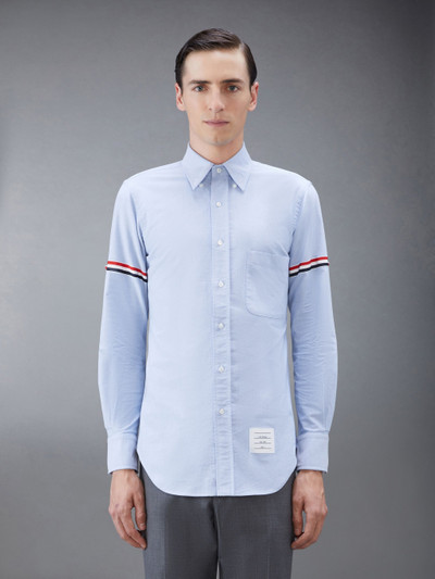 Thom Browne CLASSIC FIT SHIRT W/ RWB GROSGRAIN ARMBANDS IN OXFORD outlook
