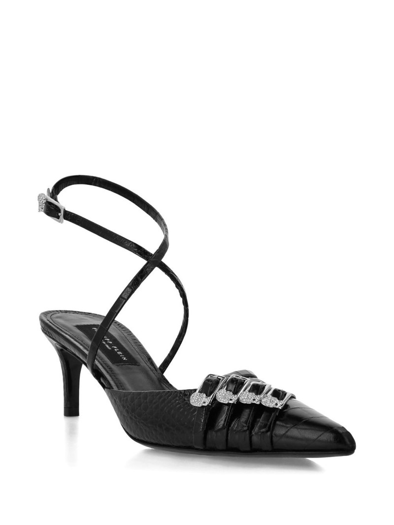 PHILIPP PLEIN crystal-embellished slingback pumps outlook