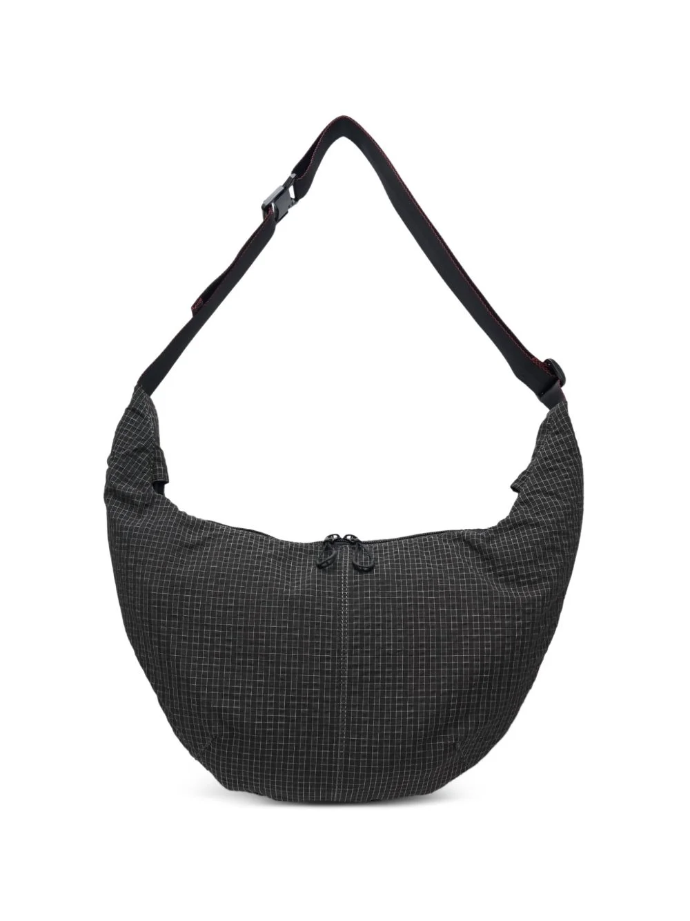 grid-pattern shoulder bag - 1