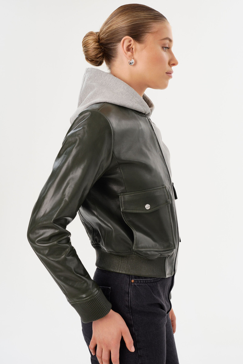 CANDACE | Leather Bomber Jacket 4