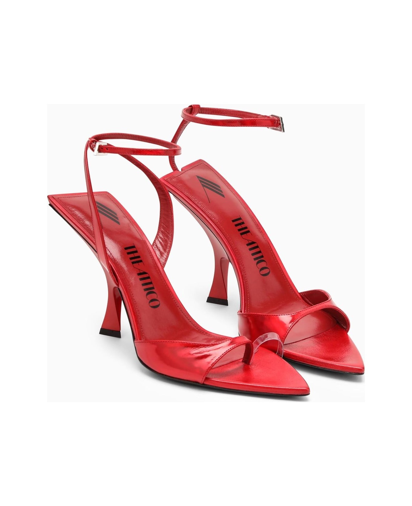 Red Gg Asymmetrical Sandal - 2