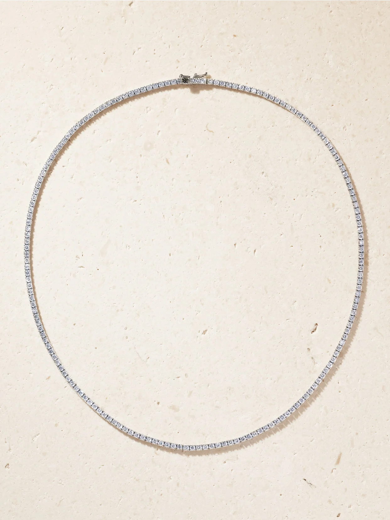 14-karat White Gold Diamond Tennis Necklace - 1