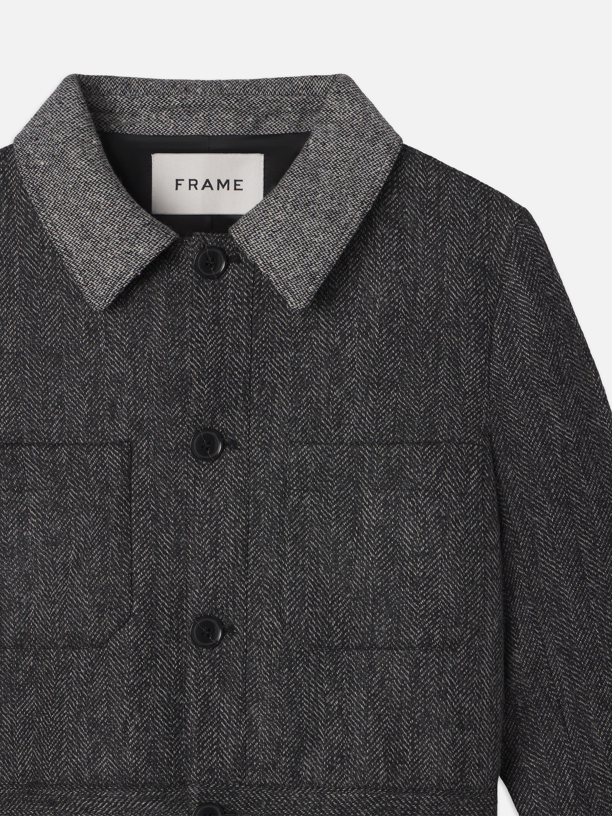 Button Front Jacket in Check Multi - 3