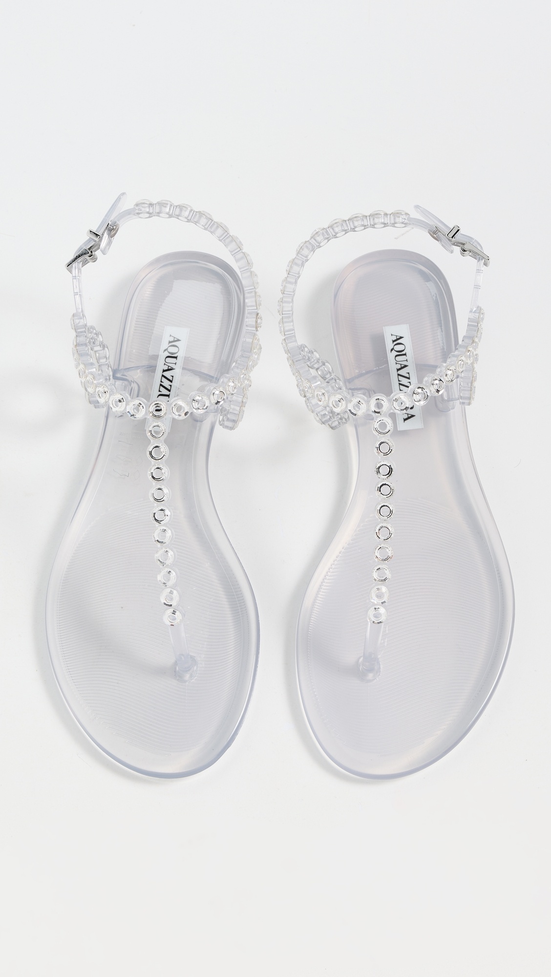 Almost Bare Crystal Jelly Sandal Flats - 4