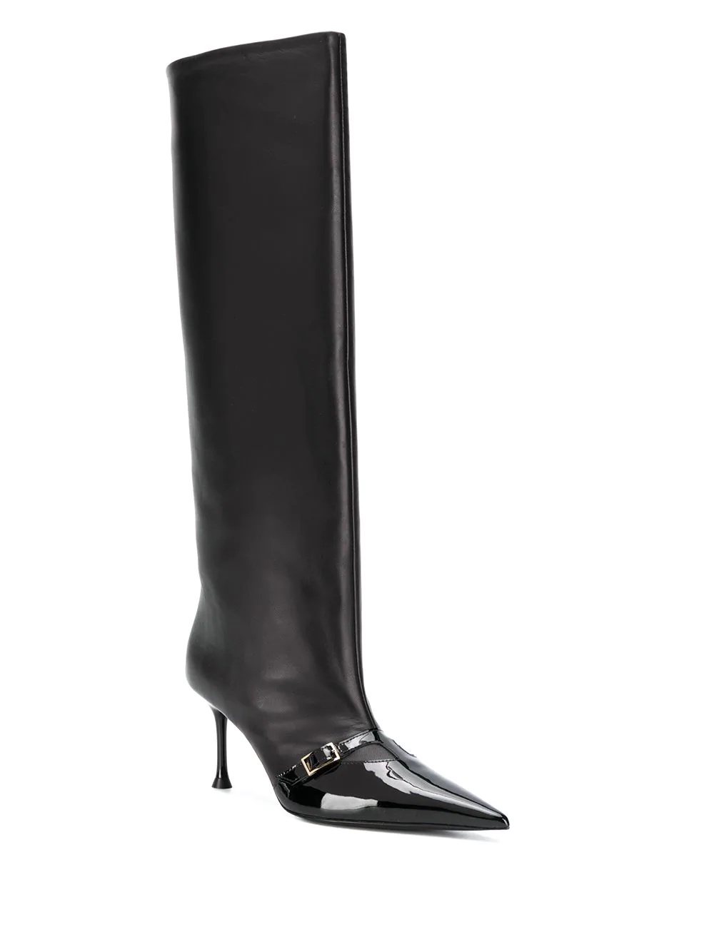 knee-length pointed-toe boots - 2