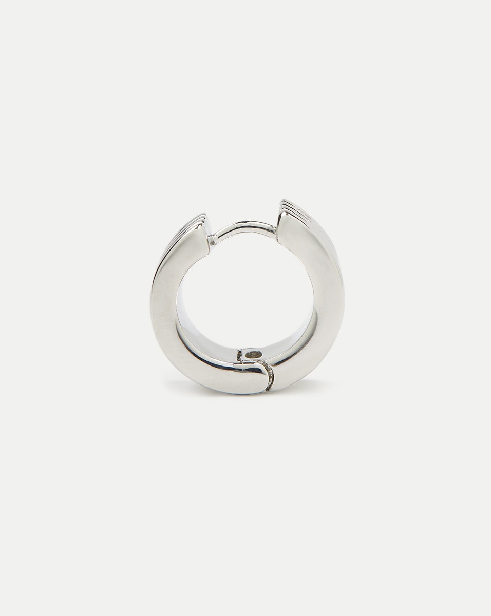 SILVER RIDGE HOOP EARRINGS - 4